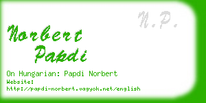 norbert papdi business card